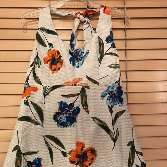 Frances Valentine Floral Iris Malia Halter Dress - Picture 6 of 11